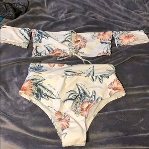 High waisted swim suit